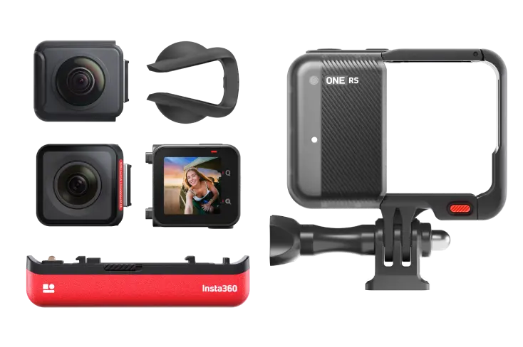 [レンタル] Insta360 ONE RS ツイン版 360度モジュール + 4Kブーストレンズ - 3