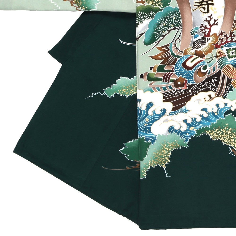 [レンタル] 男の子 お宮参り 産着レンタル6点フルセット 正絹 飛鷹 宝船の宅配レンタル - 2