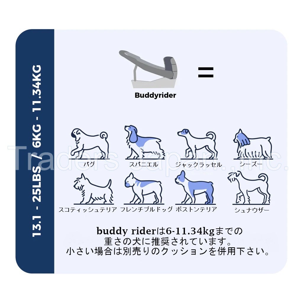[レンタル] Buddy Rider 自転車取付用ペットカート - 3