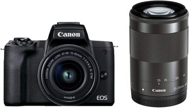 CANON EOS Kiss M2 ダブルズームキット ミラーレス一眼 ブラック