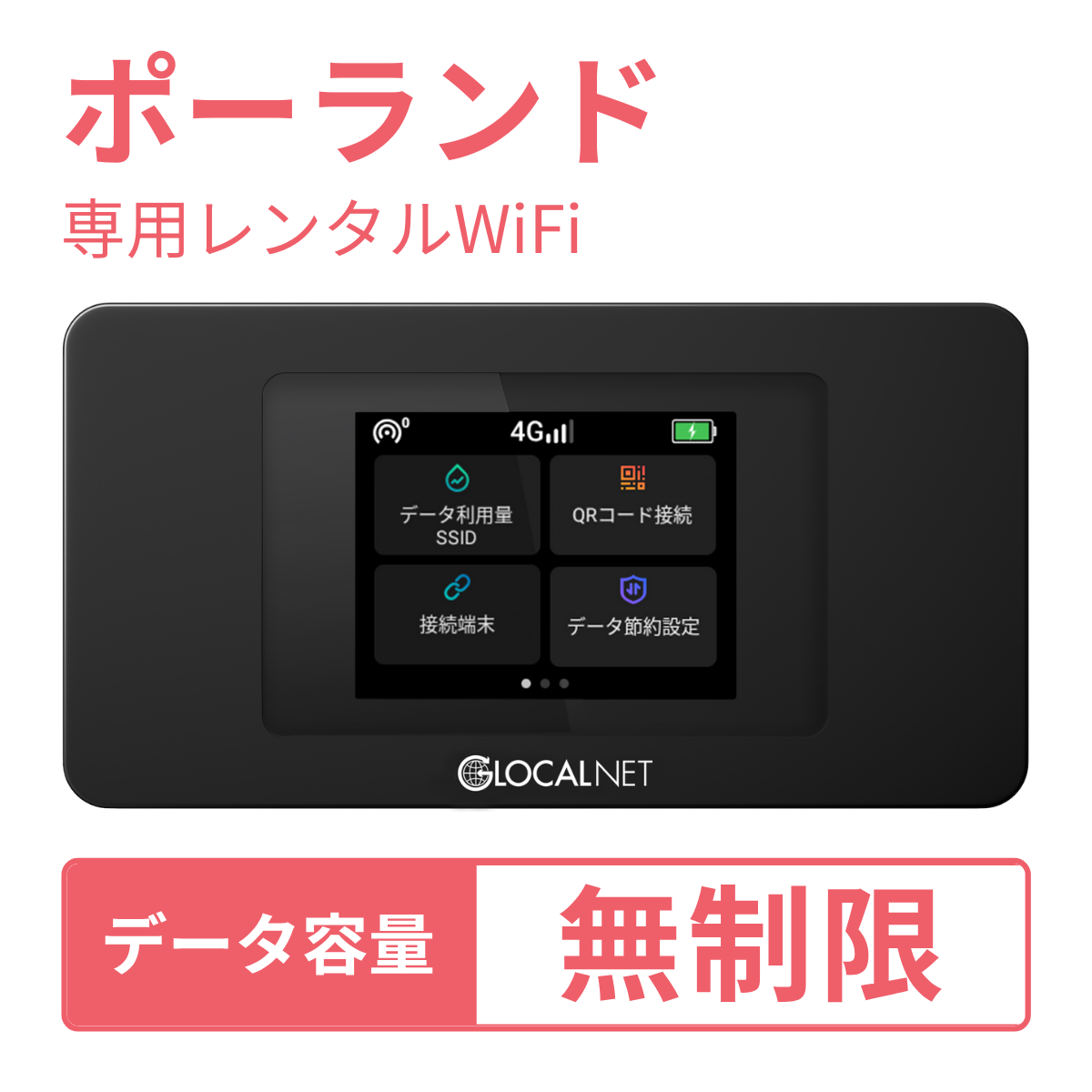 [レンタル] レンティオWiFi ポーランドWiFi 4G 無制限/日 データ容量プラン