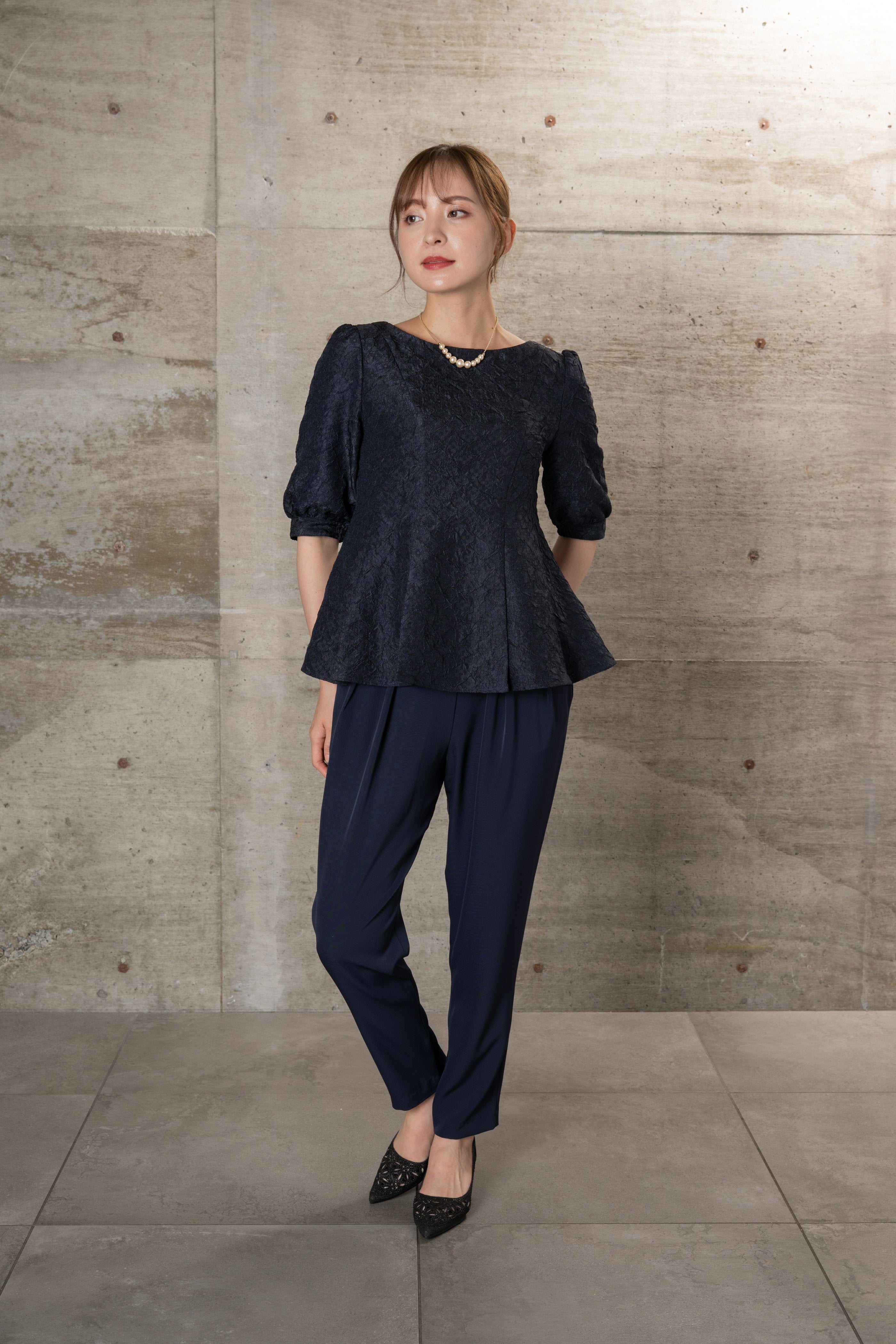 [レンタル] BELINDA DE CAPRIS ジャガードブラウス2wayパンツセットアップ パンツドレスの宅配レンタル - 9