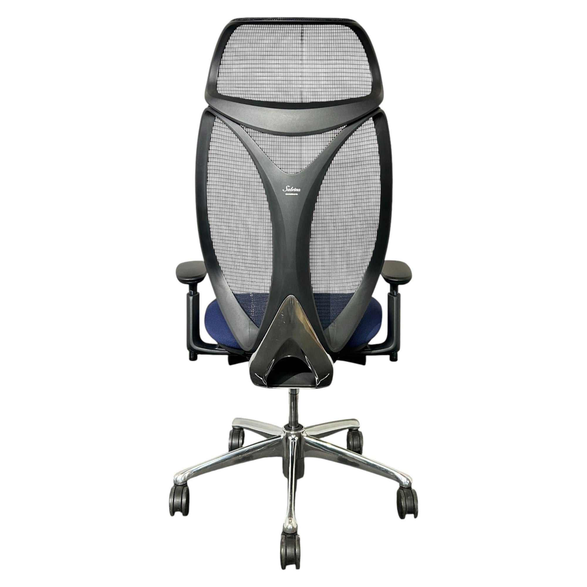 [レンタル] オカムラ サブリナ エクストラハイバック 可動肘 ダークブルー ブラック ポリッシュ C855BR-FSZ4 オフィスチェア - 4
