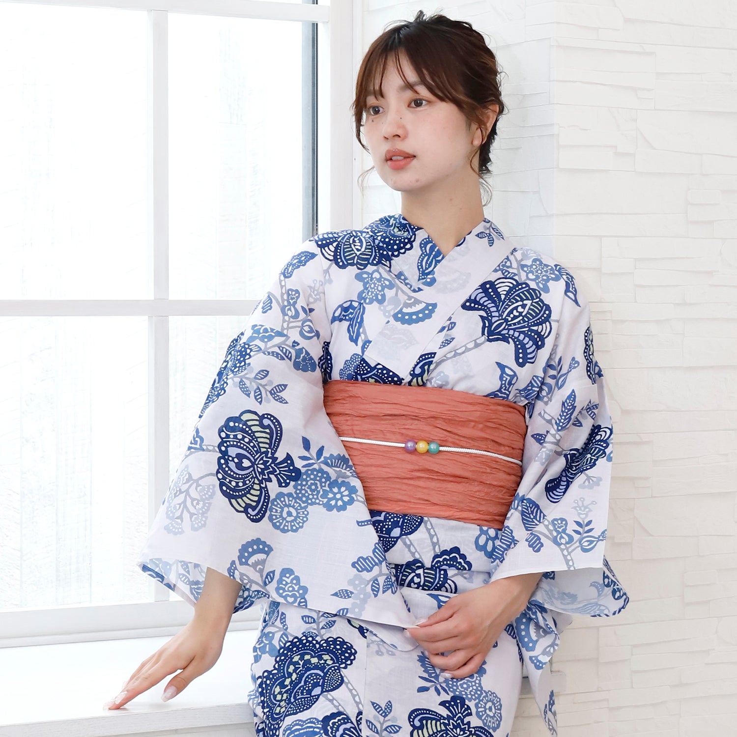 [レンタル] [2025新作]SION レディース浴衣 花柄 フリーサイズ