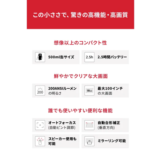 [レンタル] Anker Nebula Capsule II モバイルプロジェクター - 4