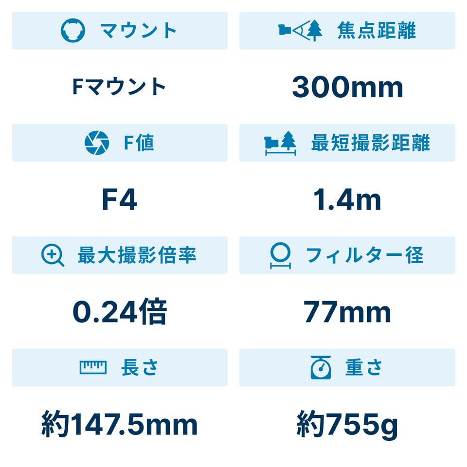 [レンタル] ニコン AF-S NIKKOR 300mm f/4E PF ED VR 単焦点レンズ