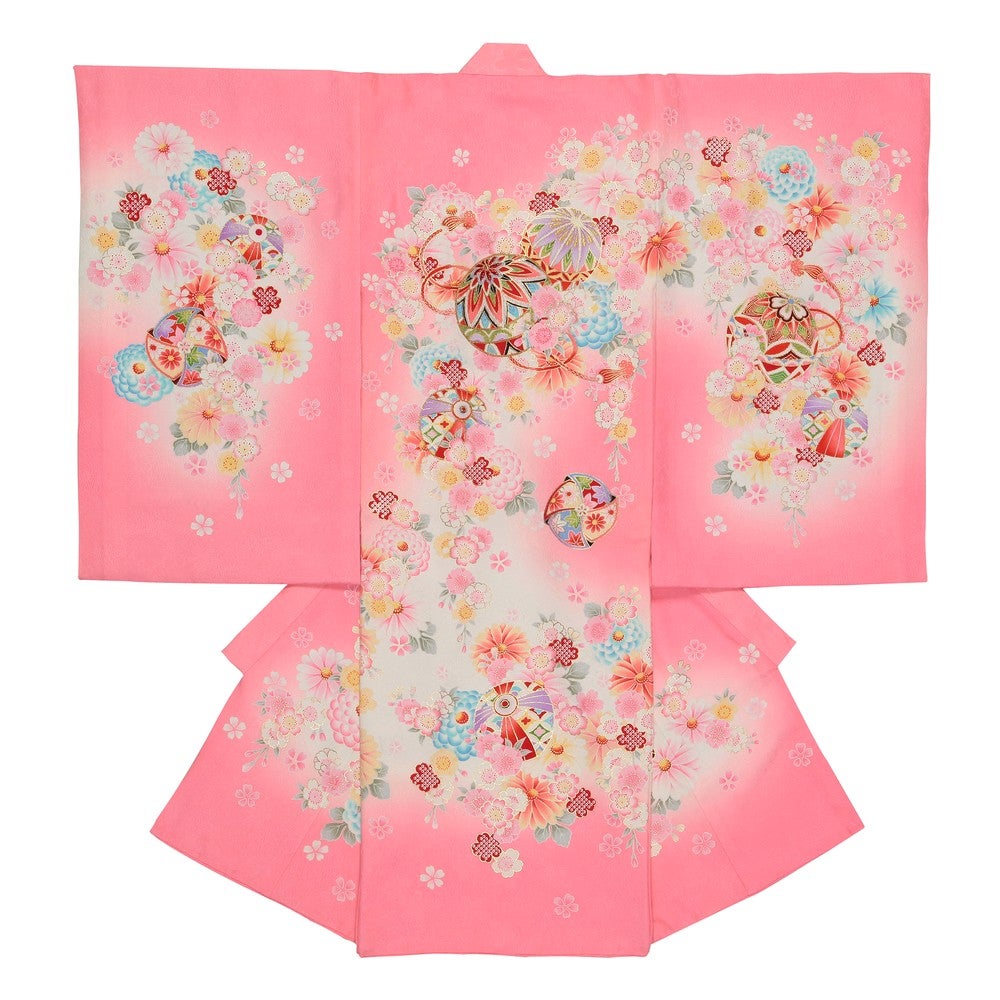 ★桜色品(お子様セット) 玉川 中島千波 桜プリント扇子セット ピンク 1L09002012 の通販