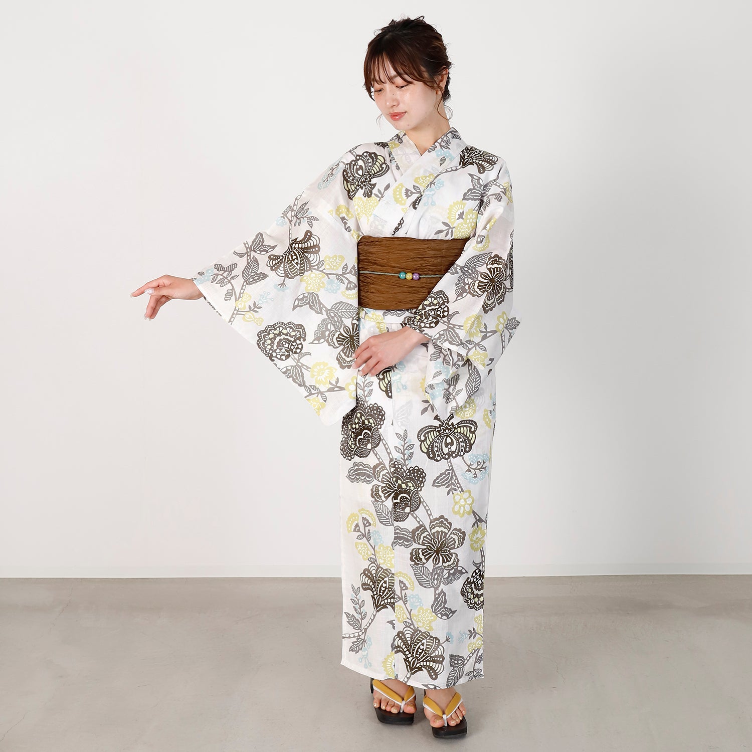 [レンタル] [2025新作]SION レディース浴衣 花柄 フリーサイズの宅配レンタル - 3