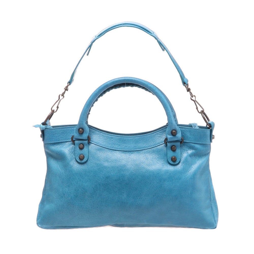 [レンタル] レディース バレンシアガ ファースト CLASSIC FIRST レザー ハンドバッグ - 8