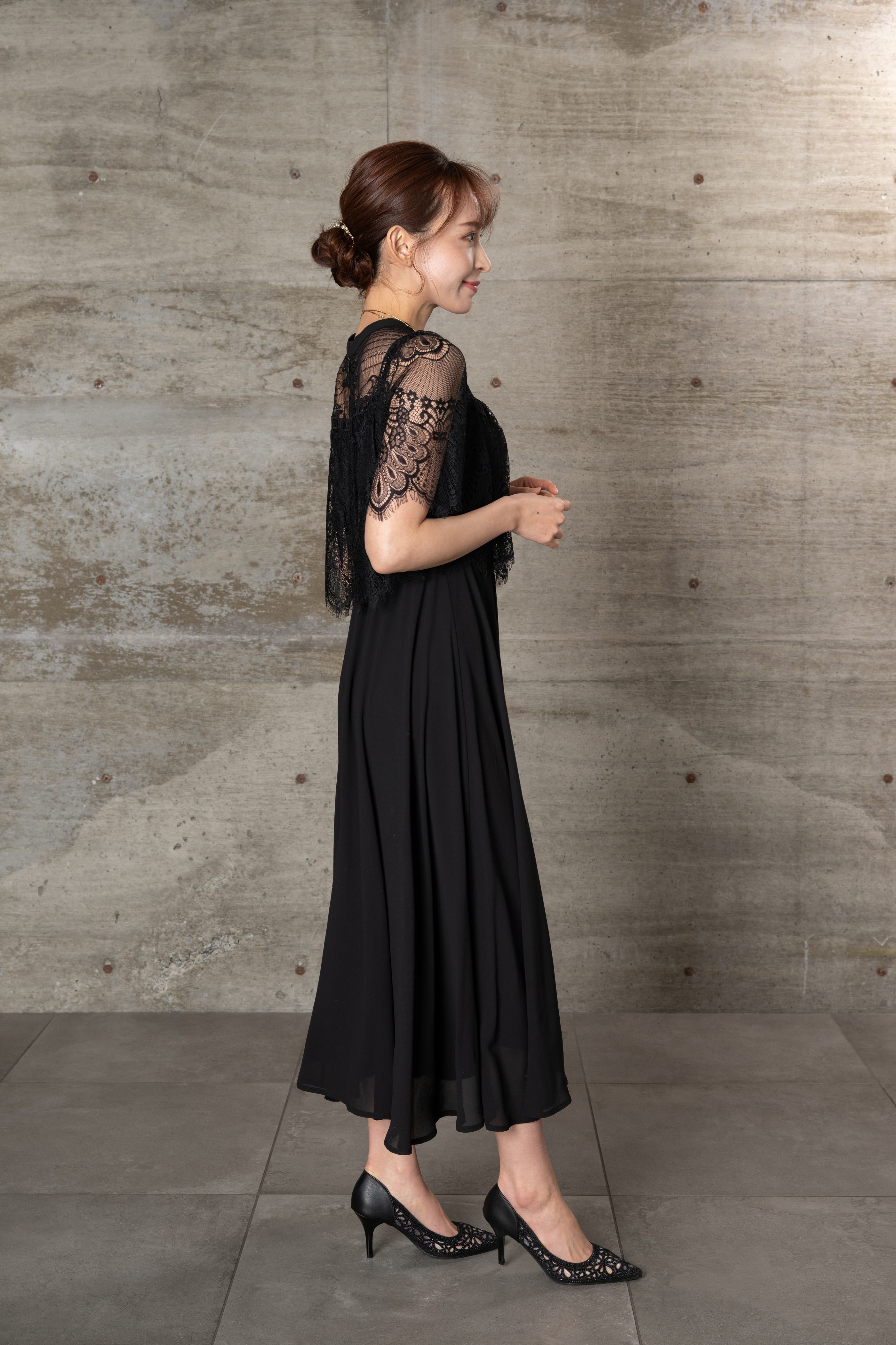 [レンタル] BELINDA DE CAPRIS スタンドカラーフレアドレスの宅配レンタル - 8