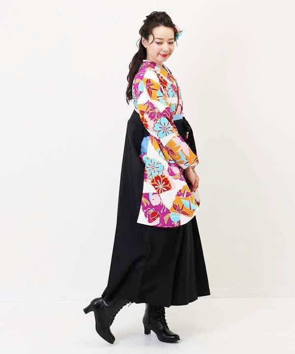 [レンタル] 【対応身長157cm～165cm】卒業式 袴 レンタル フルセット 女性 袴セット-1064の宅配レンタル - 2
