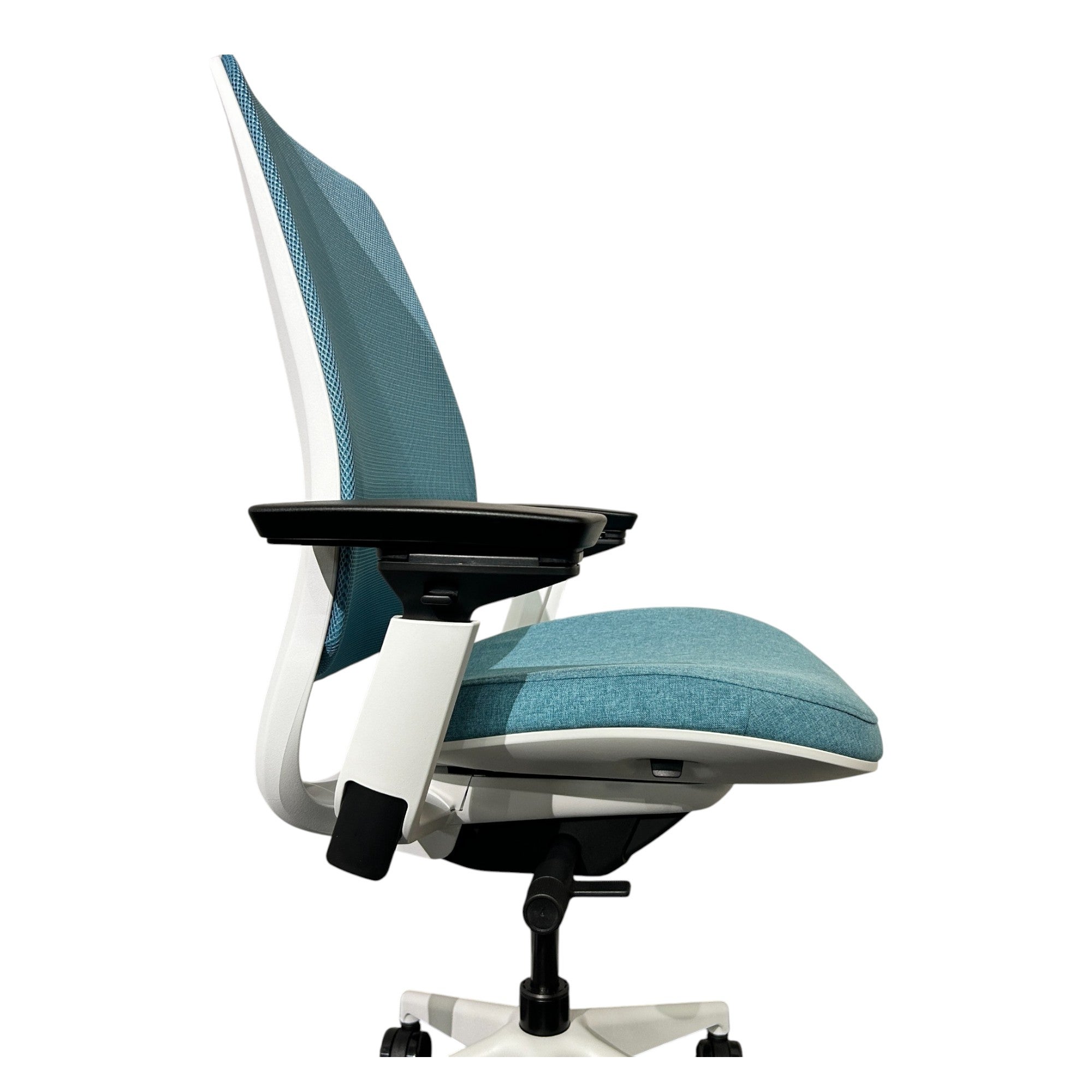 [レンタル] Steelcase オフィスチェア Series2 ハイバック 可動肘 ランバーサポート ラグーン ホワイト 436AIR3DSA - 10