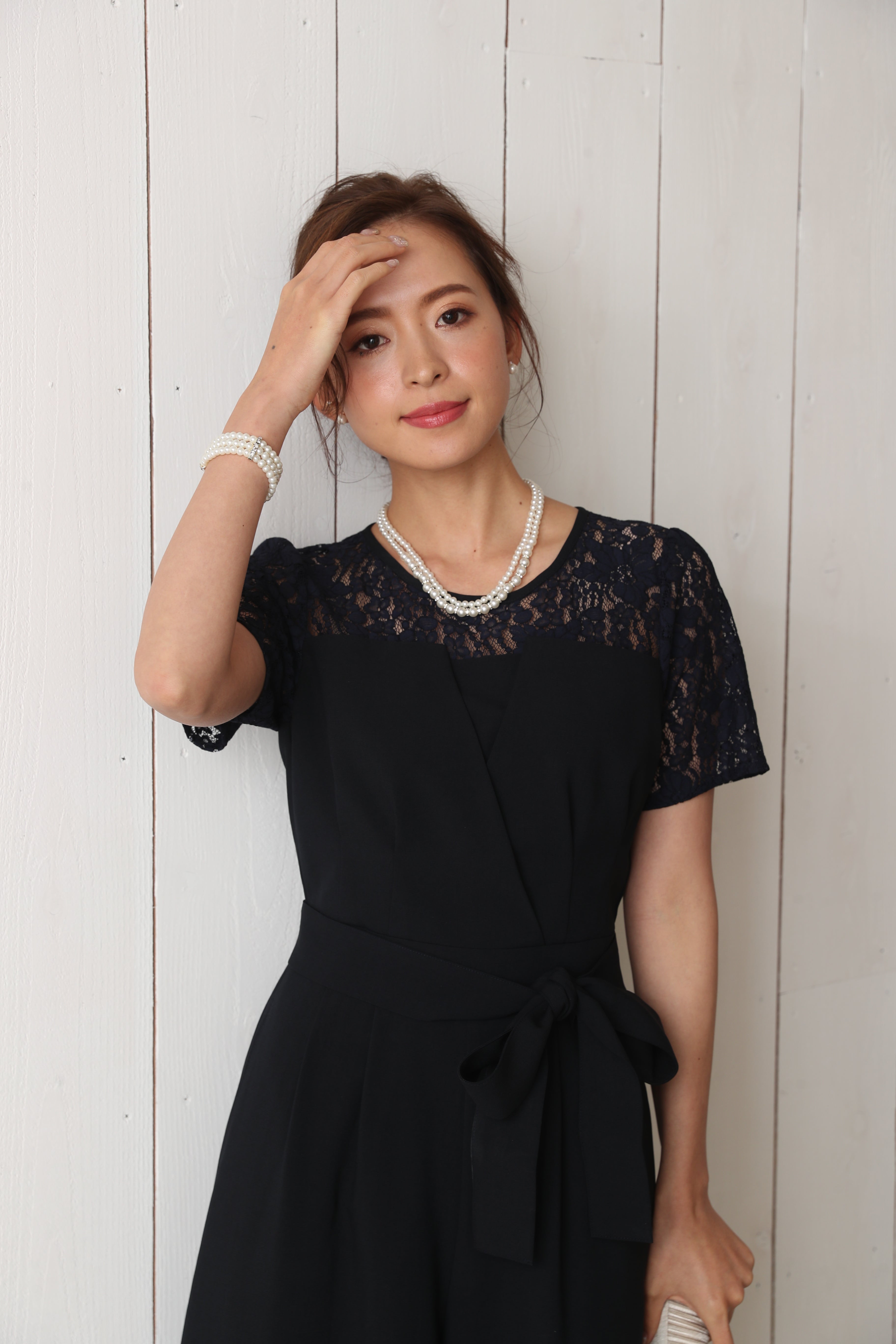 [レンタル] BELINDA DE CAPRIS 袖付きタックテーパード オールインワン パンツドレス ネイビーの宅配レンタル - 28