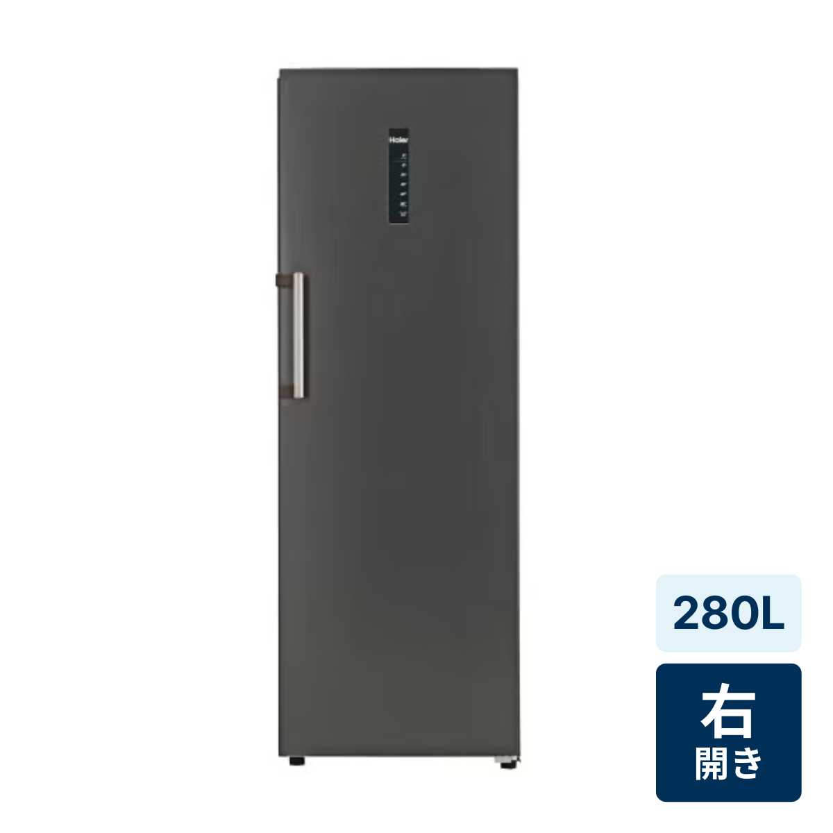[レンタル] [280L][右開き]ハイアール 前開き式冷凍庫 JF-NUF280CR ブラック