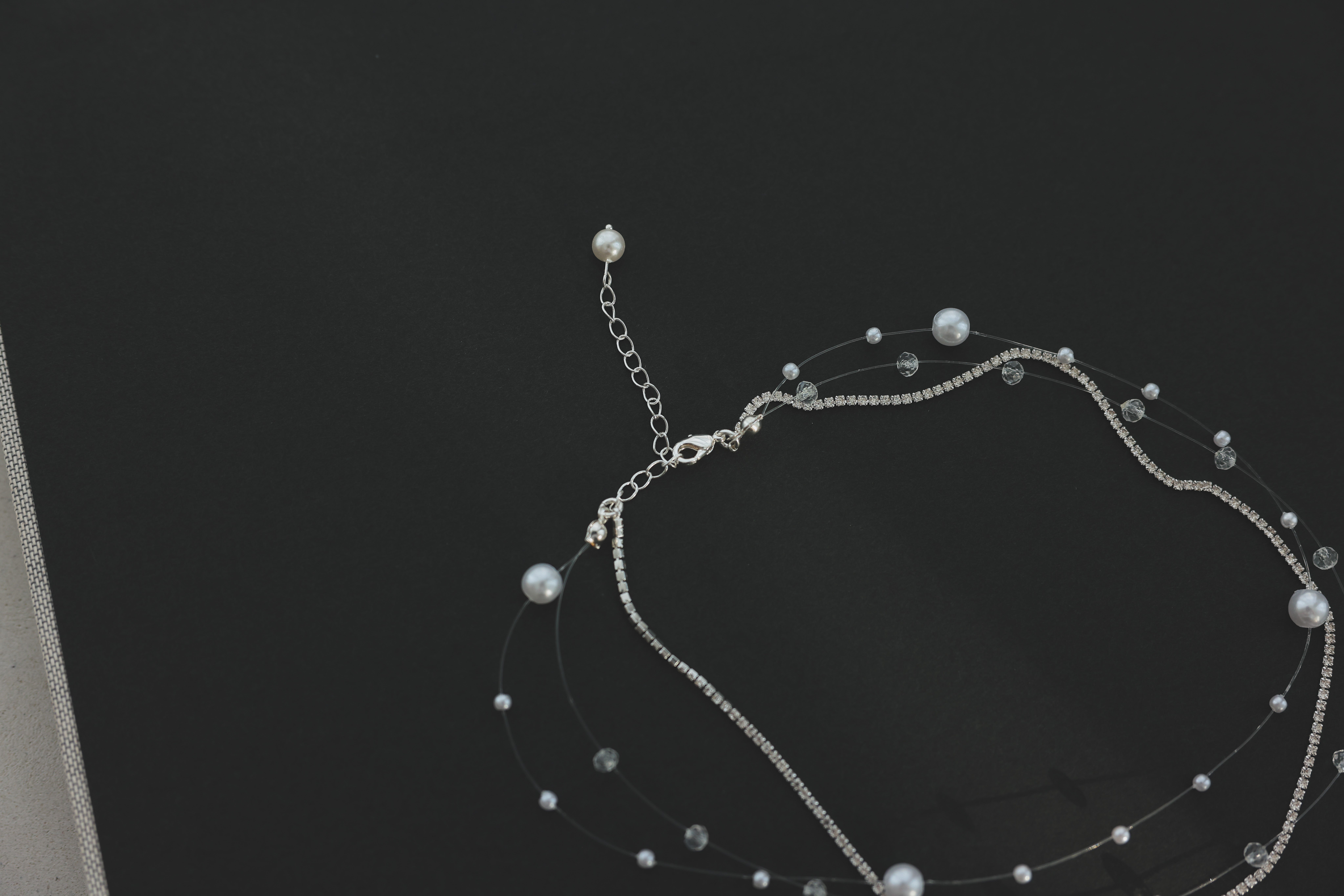 [レンタル] アートマリー 2WAYの3層ビジューパールネックレス シルバーの宅配レンタル - 3