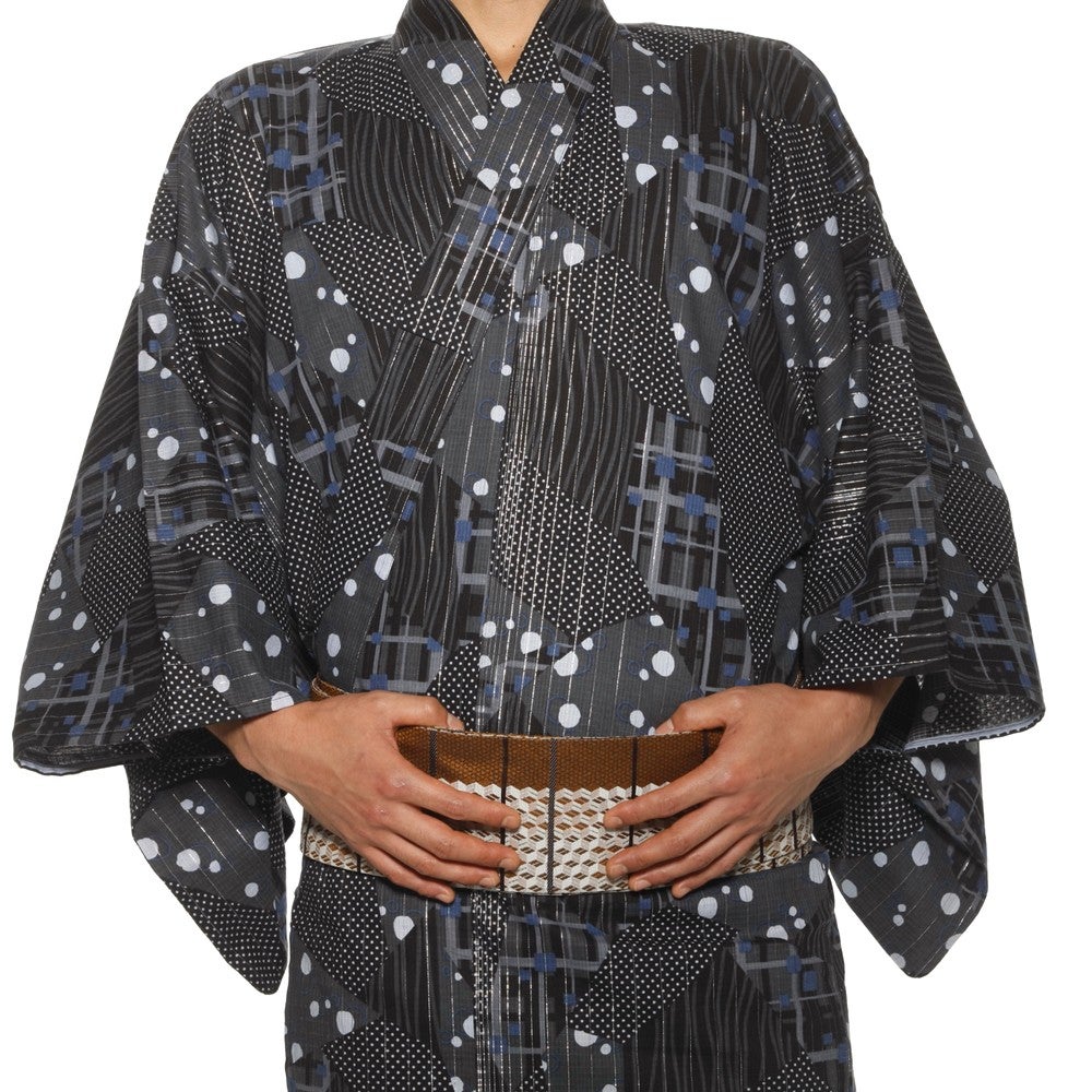 [レンタル] リョウコ・キクチ(R.KIKUCHI) メンズ浴衣 フルセット 格子柄 身長目安175cm・180cmの宅配レンタル - 13