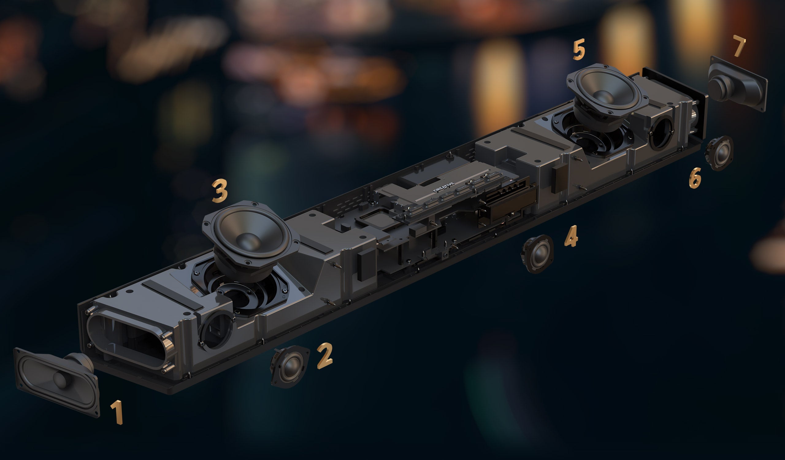 [レンタル] CREATIVE SXFI CARRIER Super X-Fi®ホログラフィ搭載 サウンドバー - 8