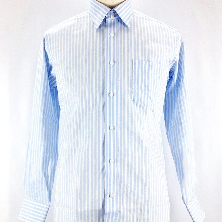 [レンタル] アダム＆イブ メンズワイシャツ 長袖 ブルー ロンドンストライプ (Mサイズ / Lサイズ / LLサイズ)の宅配レンタル - 3