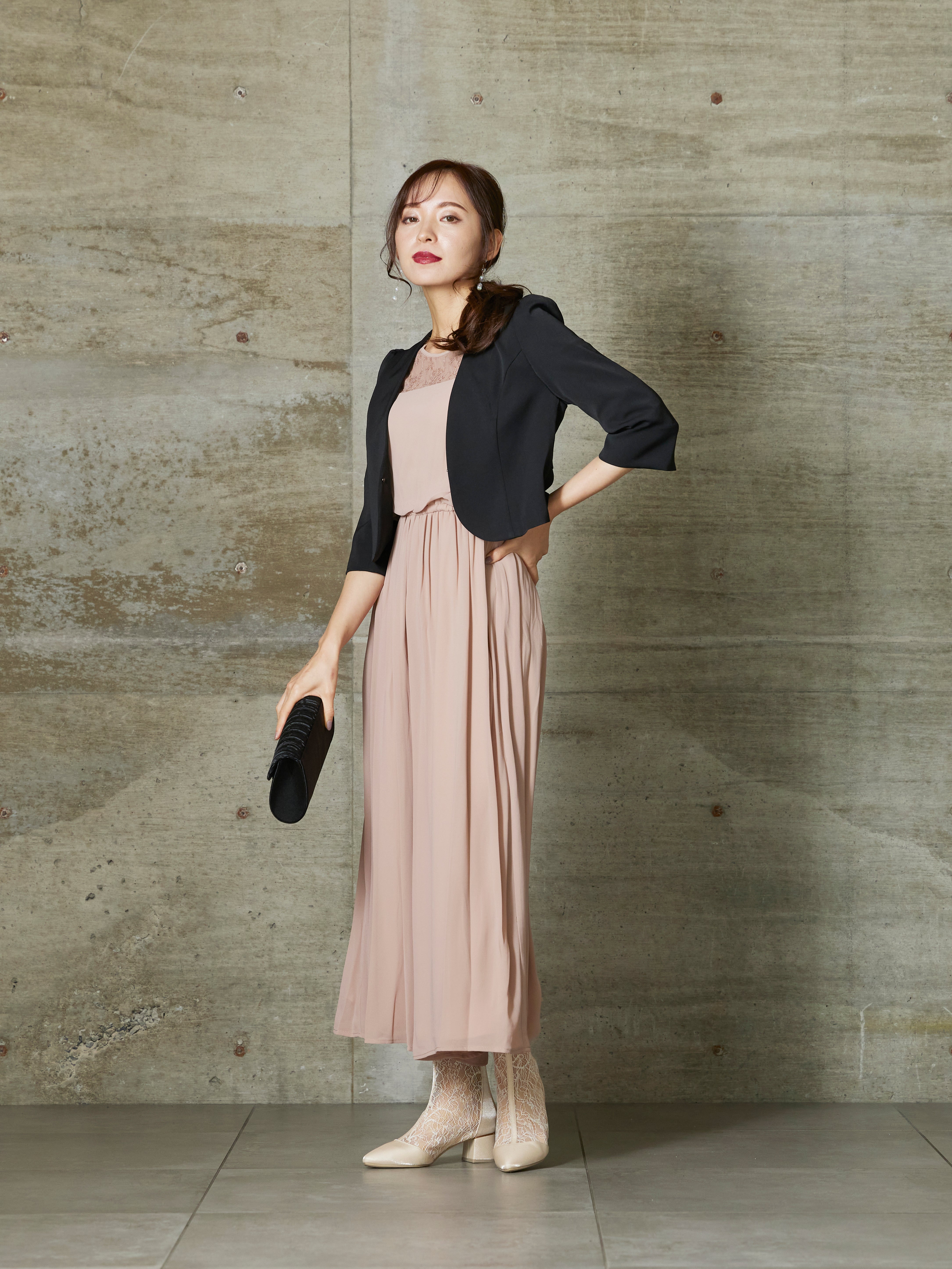 【ジャケットのみ】BELINDA DE CAPRIS ペプラム ボレロジャケット ブラック