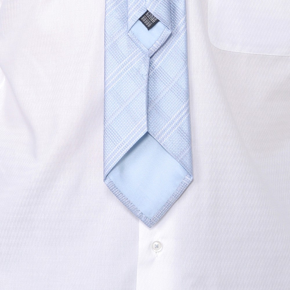 [レンタル] f-mode メンズネクタイ シルク ブルー 織り柄チェックの宅配レンタル - 3