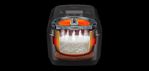 [レンタル] [5.5合炊き] 日立 ふっくら御膳 RZ-W100EM-K 圧力＆スチームIHジャー炊飯器 - 3