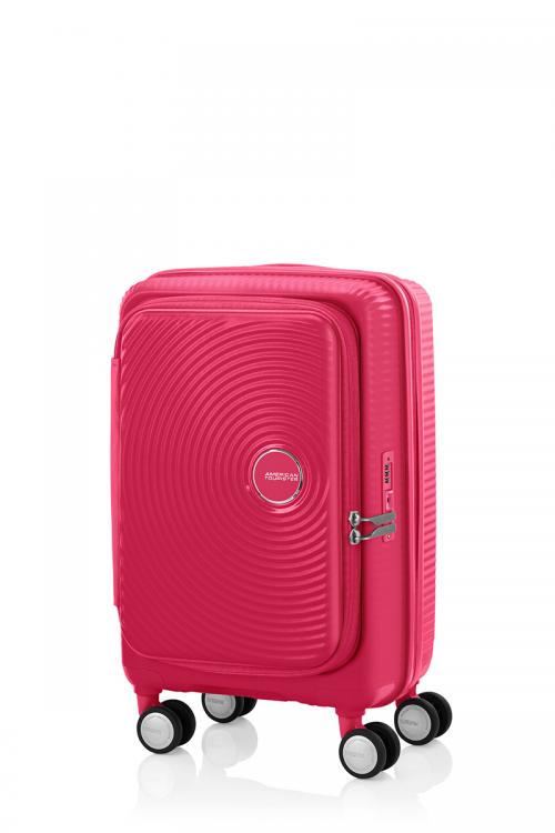 [レンタル] [1-3泊向けサイズ]AMERICAN TOURISTER CURIO スピナー55 エキスパンダブル 33L/拡張時42L ハードスーツケース ラズベリー