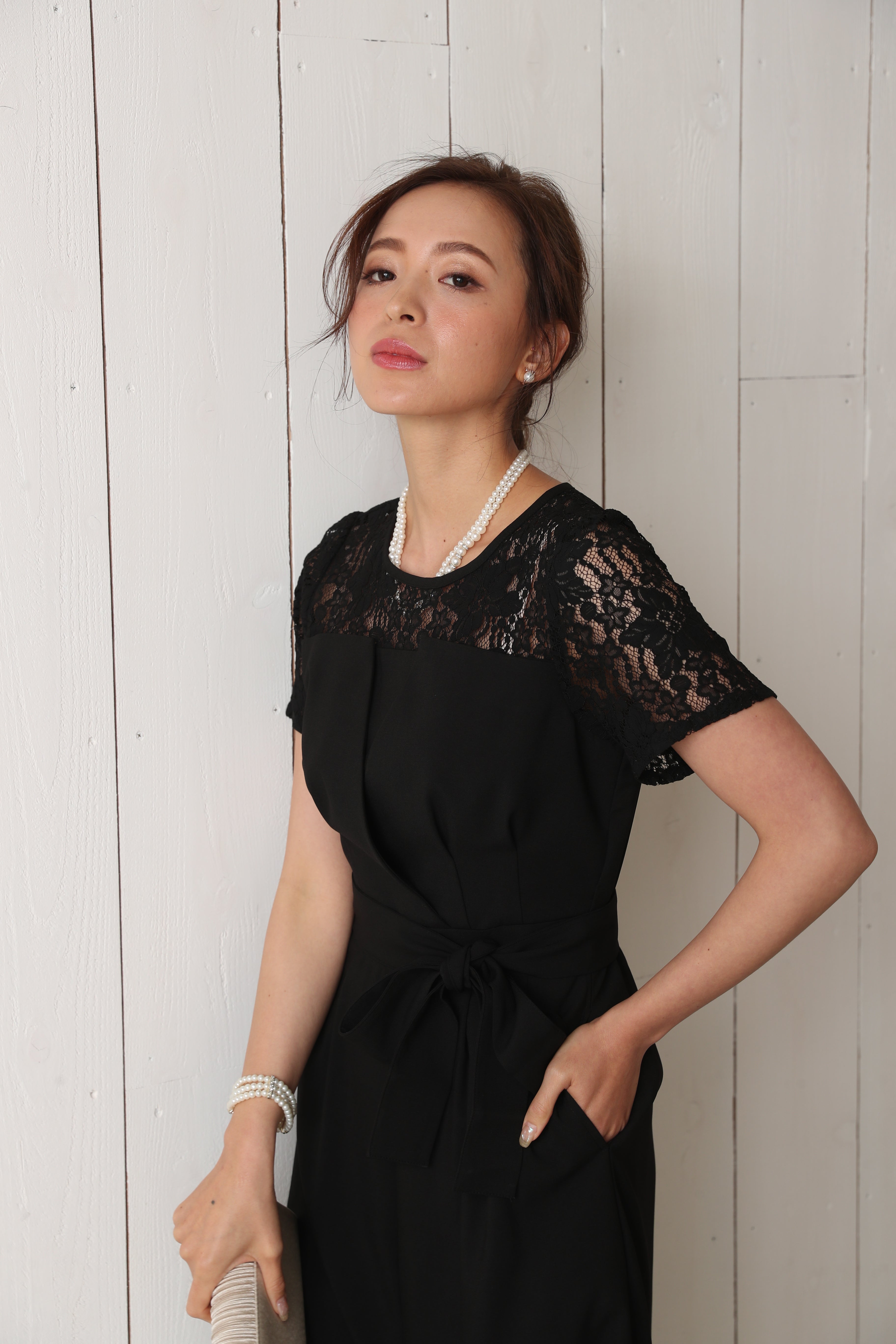 [レンタル] BELINDA DE CAPRIS 袖付きタックテーパード オールインワン パンツドレス ブラックの宅配レンタル - 28