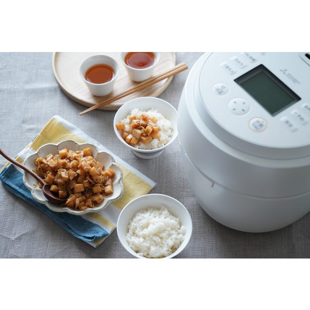 [レンタル] [5.5合炊き] 三菱電機 本炭釜 紬 NJ-BW10F ジャー炊飯器 - 7