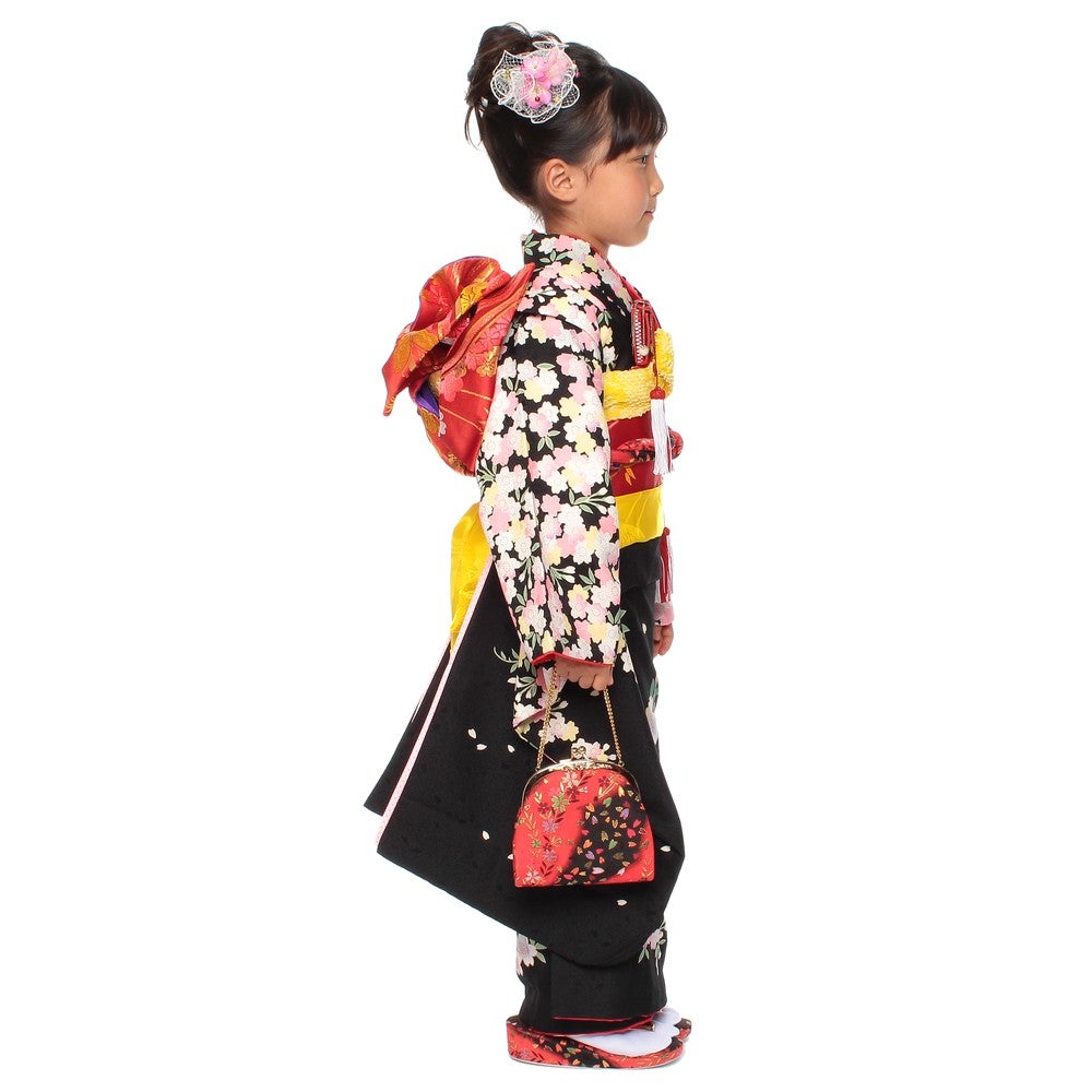 [レンタル] 七五三/節句 着物セット 7歳女の子 満開桜 華麗の宅配レンタル - 2