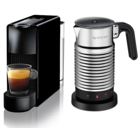 ネスプレッソ コーヒーメーカー エッセンサピアノブラック2019＋エアロチーノ3 ネスプレッソ コーヒーメーカー エッセンサピアノブラック2019＋