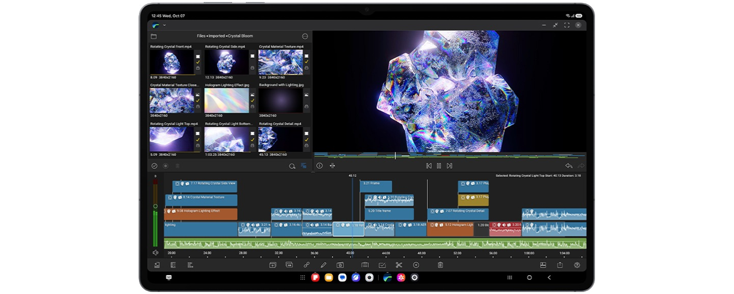 サムスン(Samsung) Galaxy Tab S12 Ultra (Wi-Fi, 14.6インチ) 動画編集アプリの利用イメージ - 11