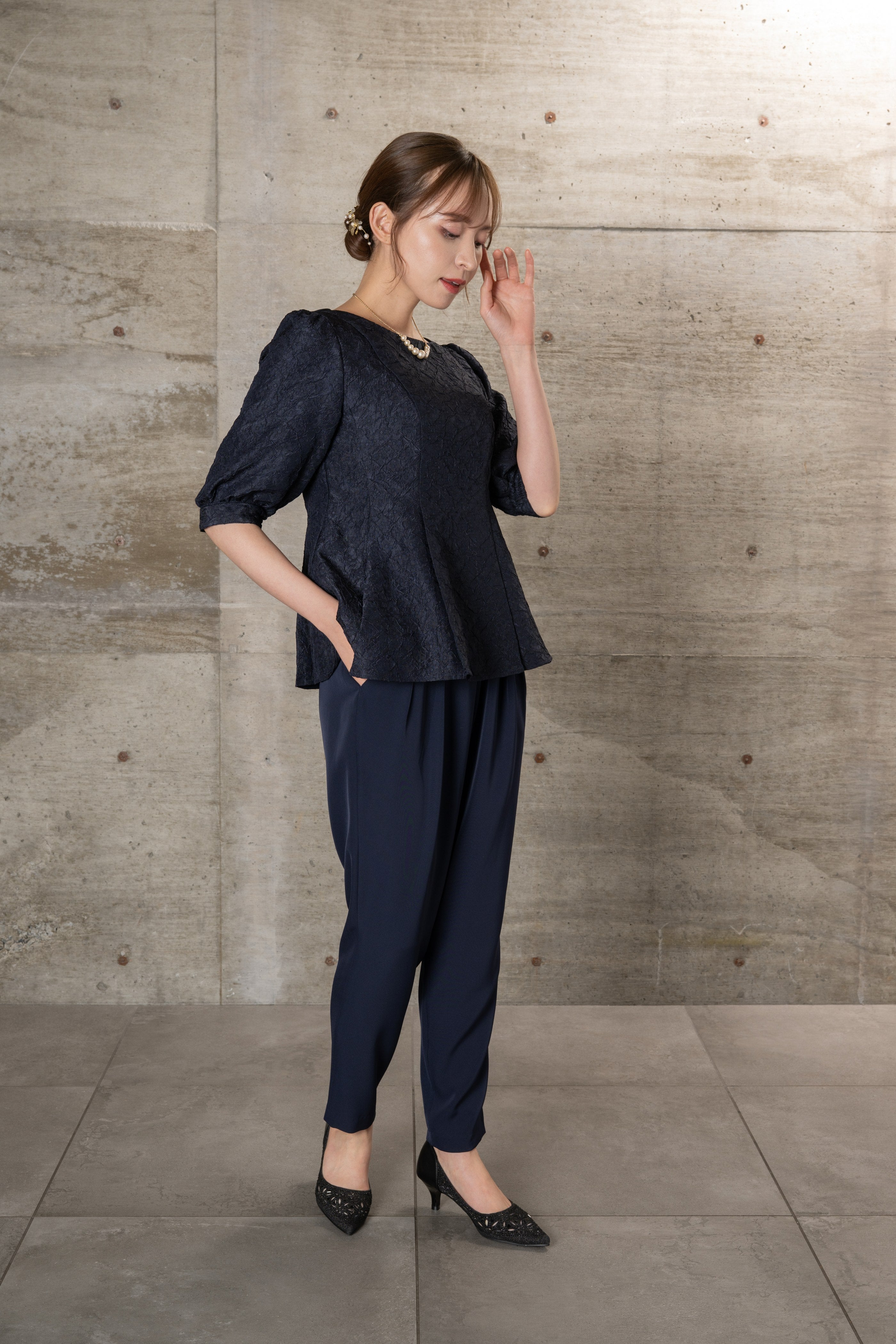 [レンタル] BELINDA DE CAPRIS ジャガードブラウス2wayパンツセットアップ パンツドレスの宅配レンタル - 6