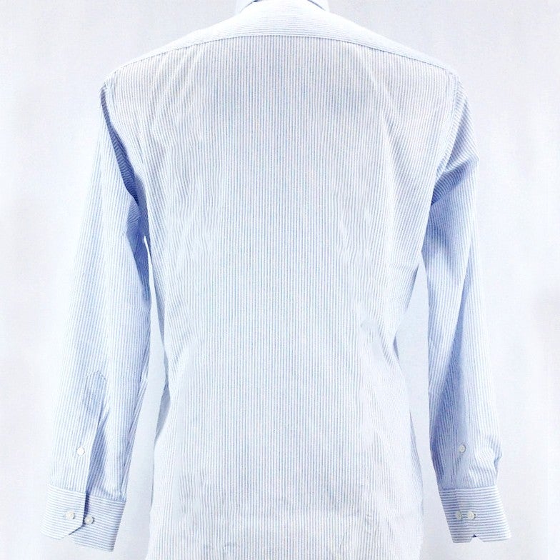 [レンタル] アダム＆イブ メンズワイシャツ 長袖 ボタンダウン ブルー ペンシルストライプ (Mサイズ / Lサイズ / LLサイズ)の宅配レンタル - 4