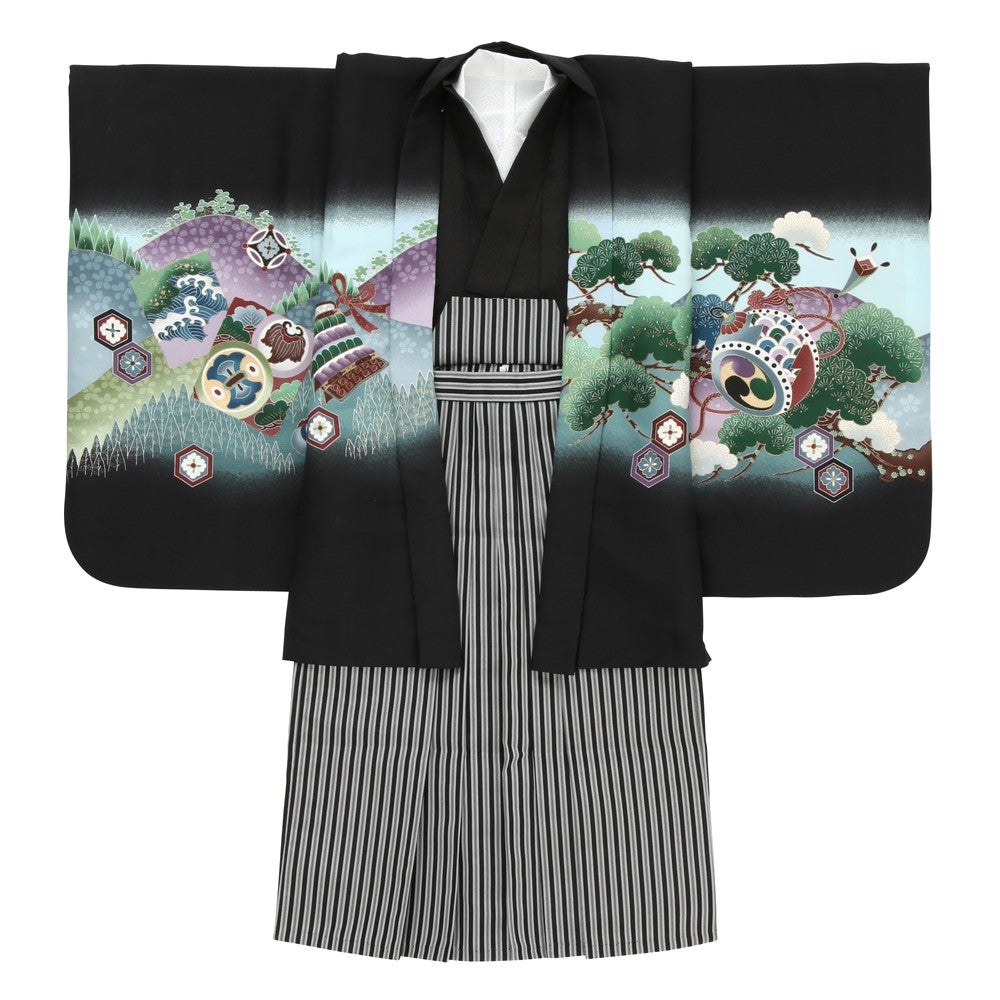 [レンタル] 七五三/節句 袴セット 5歳男の子 鋭鷹 小槌の宅配レンタル - 4