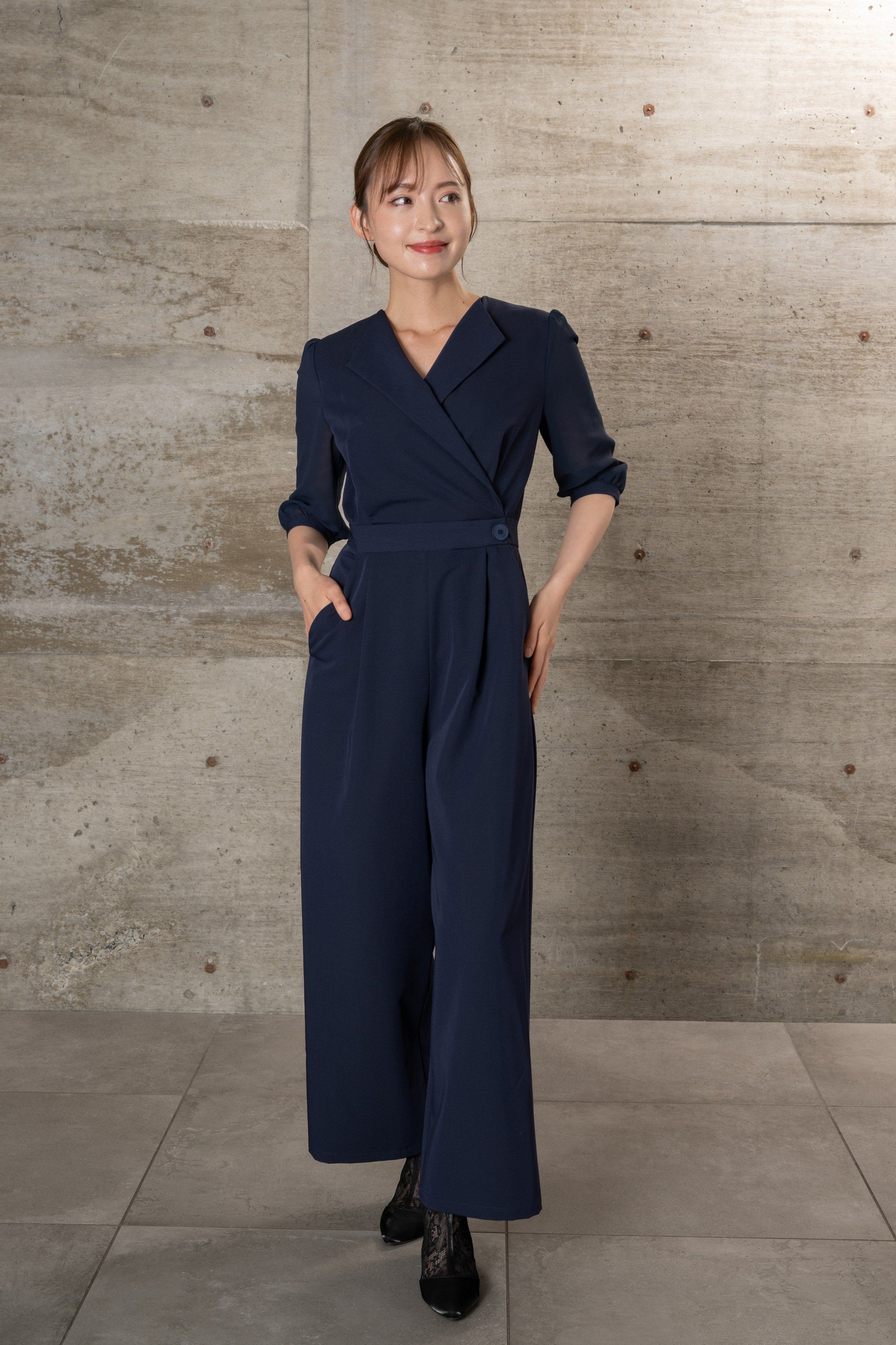 [レンタル] BELINDA DE CAPRIS カシュクール袖シフォンオールインワン パンツドレスの宅配レンタル - 14