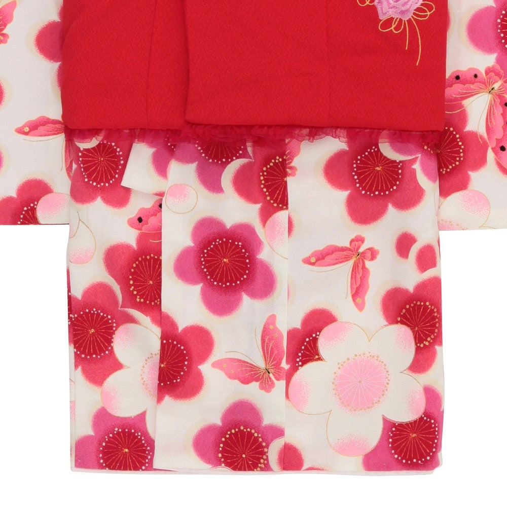[レンタル] 七五三/節句 被布セット 3歳女の子 満開の花々の宅配レンタル - 3