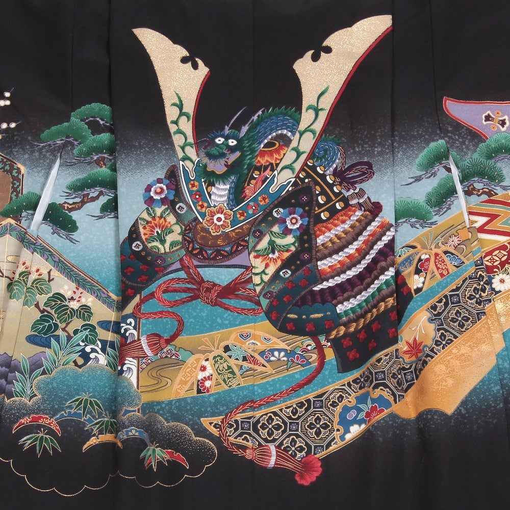 七五三/節句 袴セット 5歳 男の子 華文柄 優雅