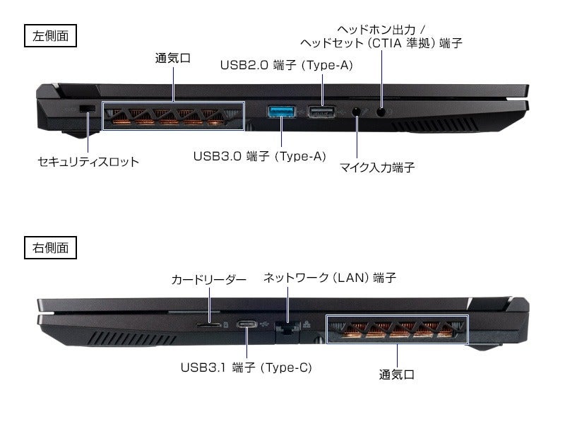 [レンタル] mouse(マウス) G-Tune P5 ゲーミングノートパソコン 2208P5-ADLABW11 - 8