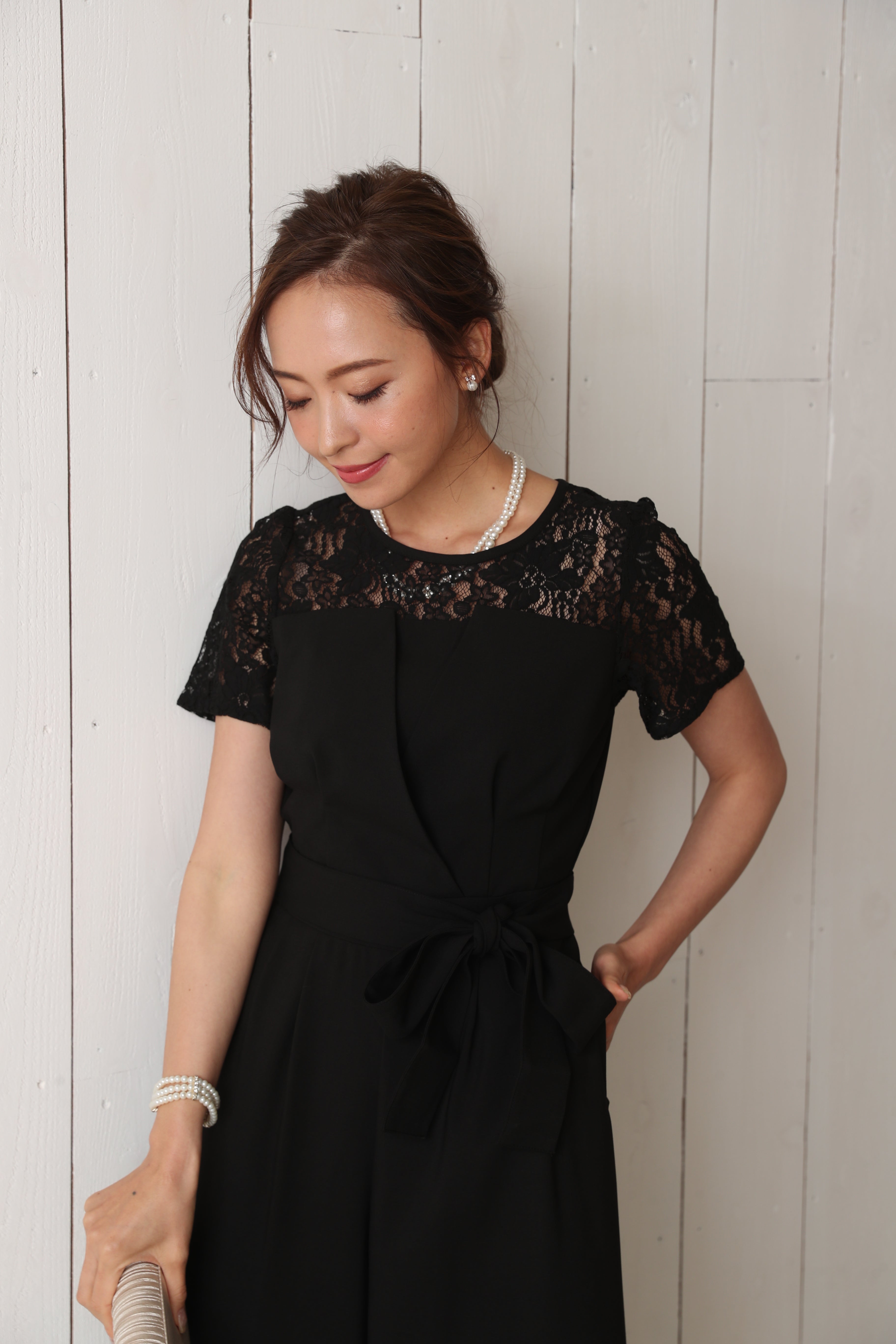 [レンタル] BELINDA DE CAPRIS 袖付きタックテーパード オールインワン パンツドレス ブラックの宅配レンタル - 27