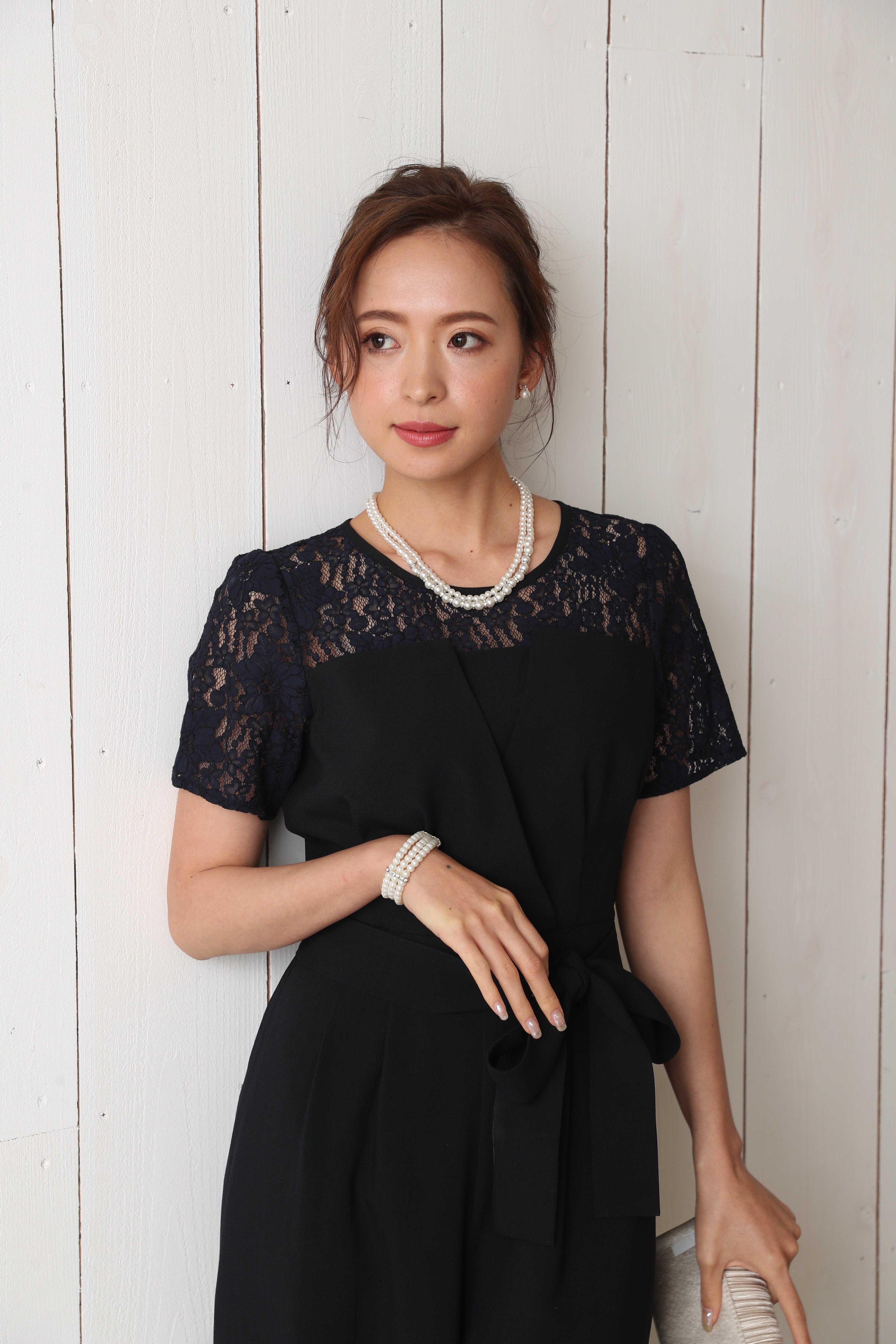 [レンタル] BELINDA DE CAPRIS 袖付きタックテーパード オールインワン パンツドレス ネイビーの宅配レンタル - 27