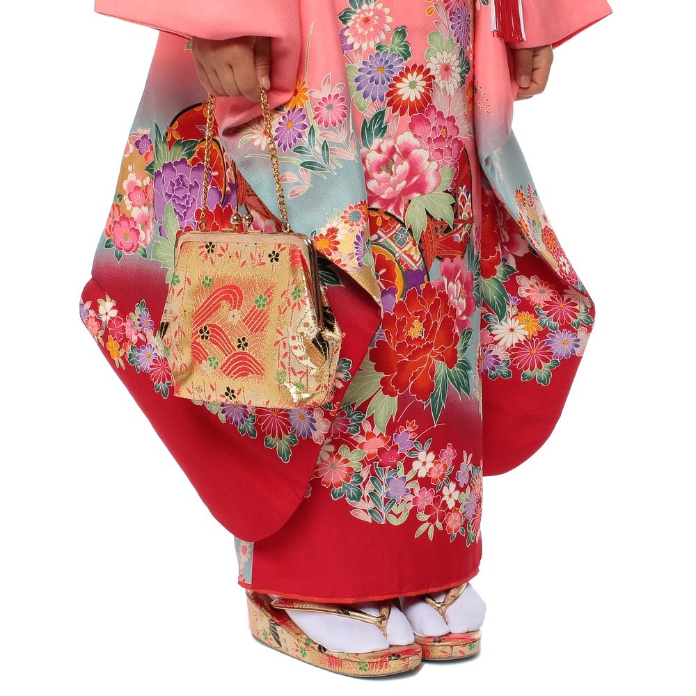 [レンタル] 七五三/節句 着物セット 7歳女の子 華やか 牡丹柄の宅配レンタル - 5