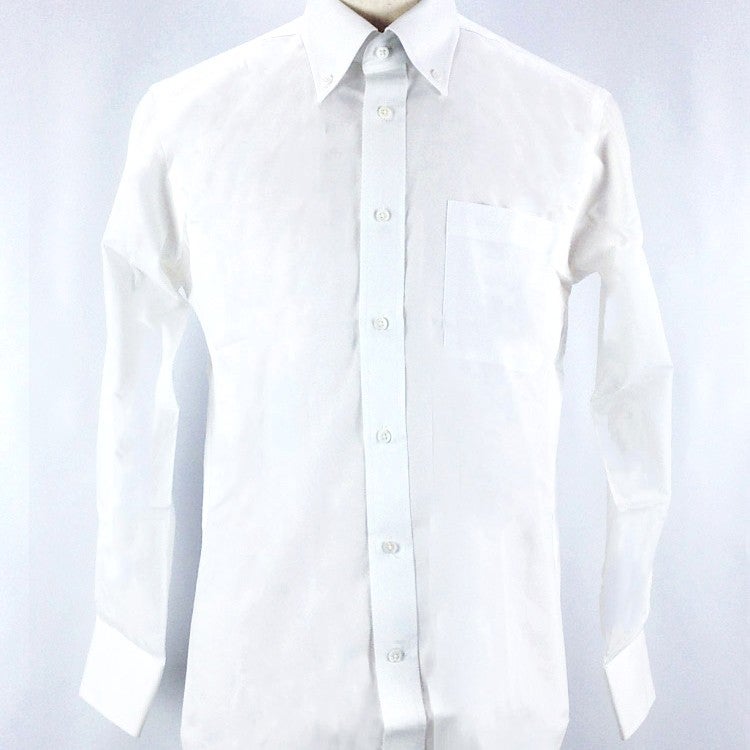 [レンタル] 早稲田屋 メンズワイシャツ 長袖 ボタンダウン 白・ブルー 無地 (Mサイズ / Lサイズ)の宅配レンタル - 2