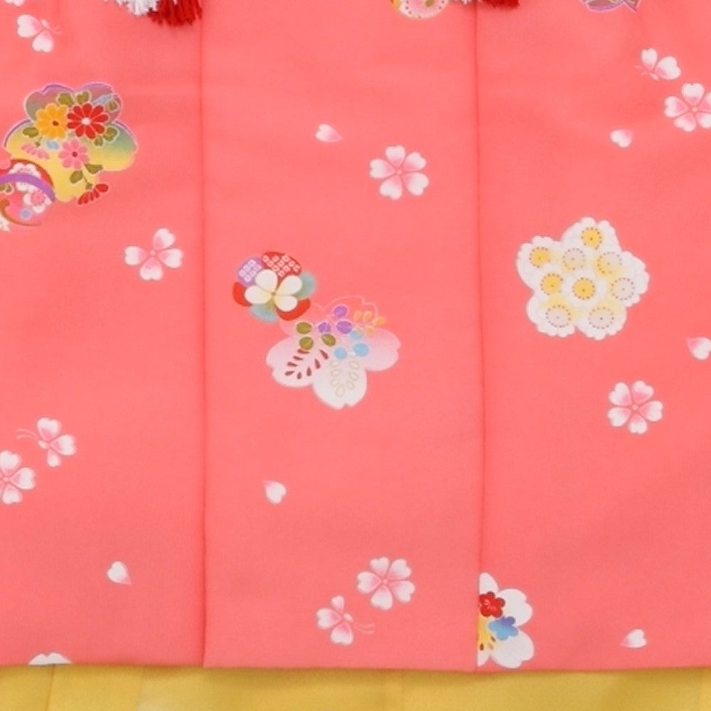[レンタル] 七五三/節句 被布セット 3歳女の子 被布セット 牡丹 お花畑の宅配レンタル - 2