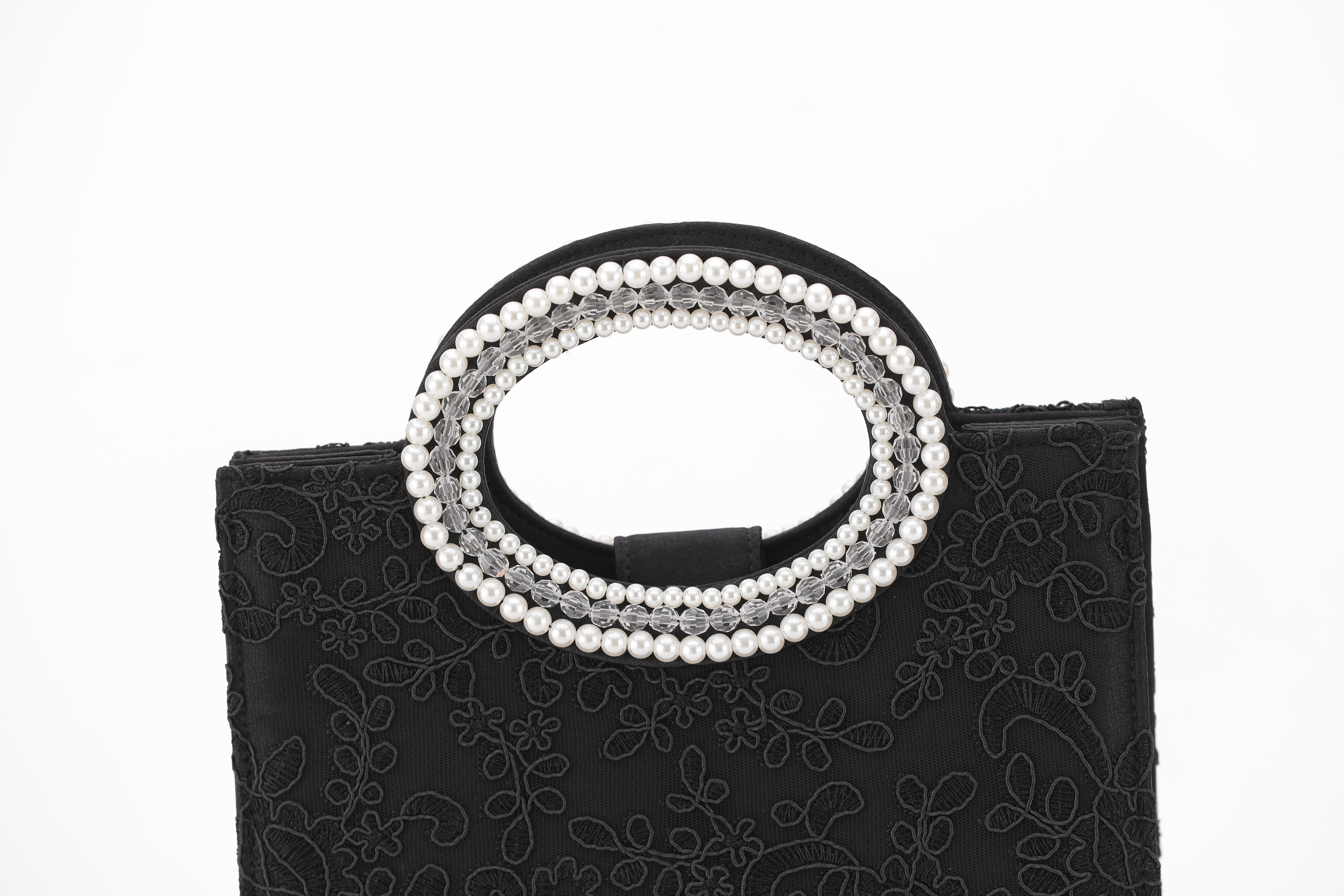 [レンタル] アートマリー ハンドパール刺繍パーティーバッグ ブラックの宅配レンタル - 5