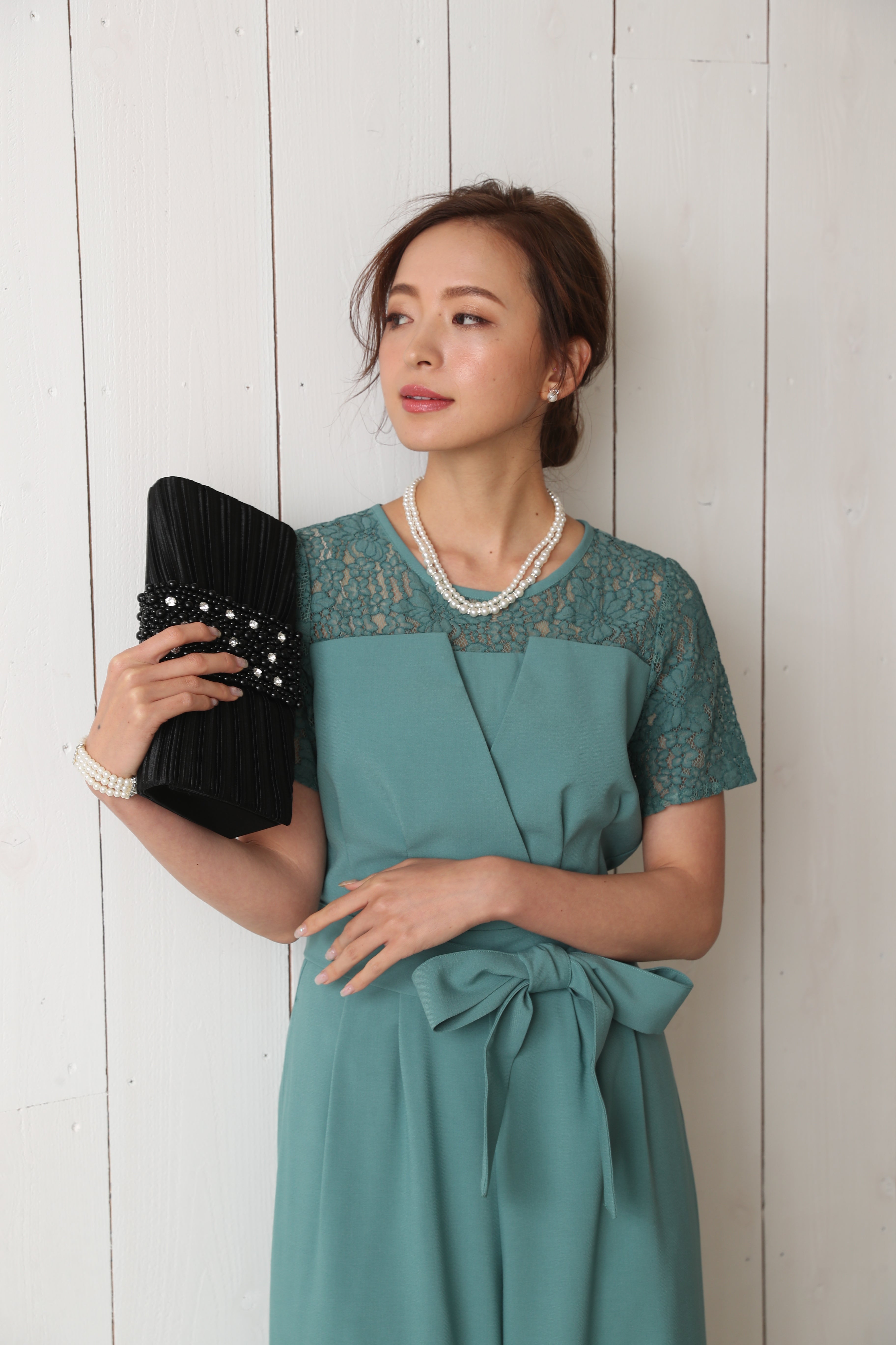 [レンタル] BELINDA DE CAPRIS 袖付きタックテーパード オールインワン パンツドレス ミントの宅配レンタル - 25