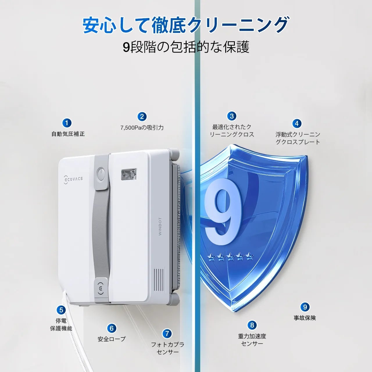 【格安】WINBOT MINI 窓掃除ロボット 本体 レンタル] ECOVACS 窓掃除ロボット WINBOT MINI 窓掃除ロボット