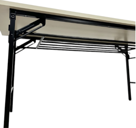 [レンタル] 折り畳みテーブル 棚付き W1500 D450 - 8