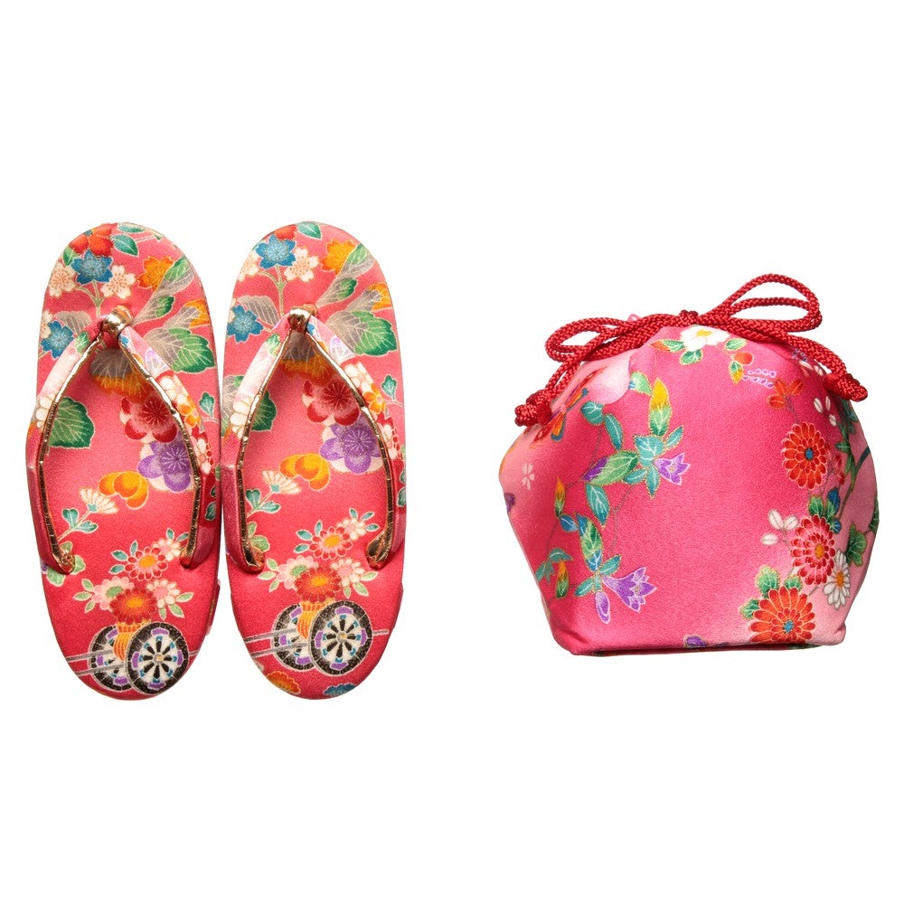 [レンタル] 七五三/節句 被布セット 3歳女の子 扇 花車の宅配レンタル - 4