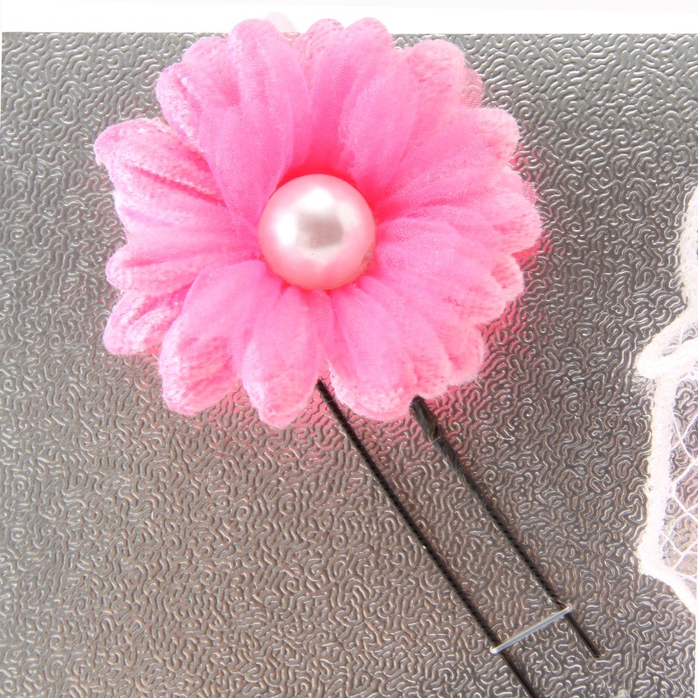 [レンタル] 七五三/節句 和装髪飾り 花かんざし (ピンク / パープル)の宅配レンタル - 2