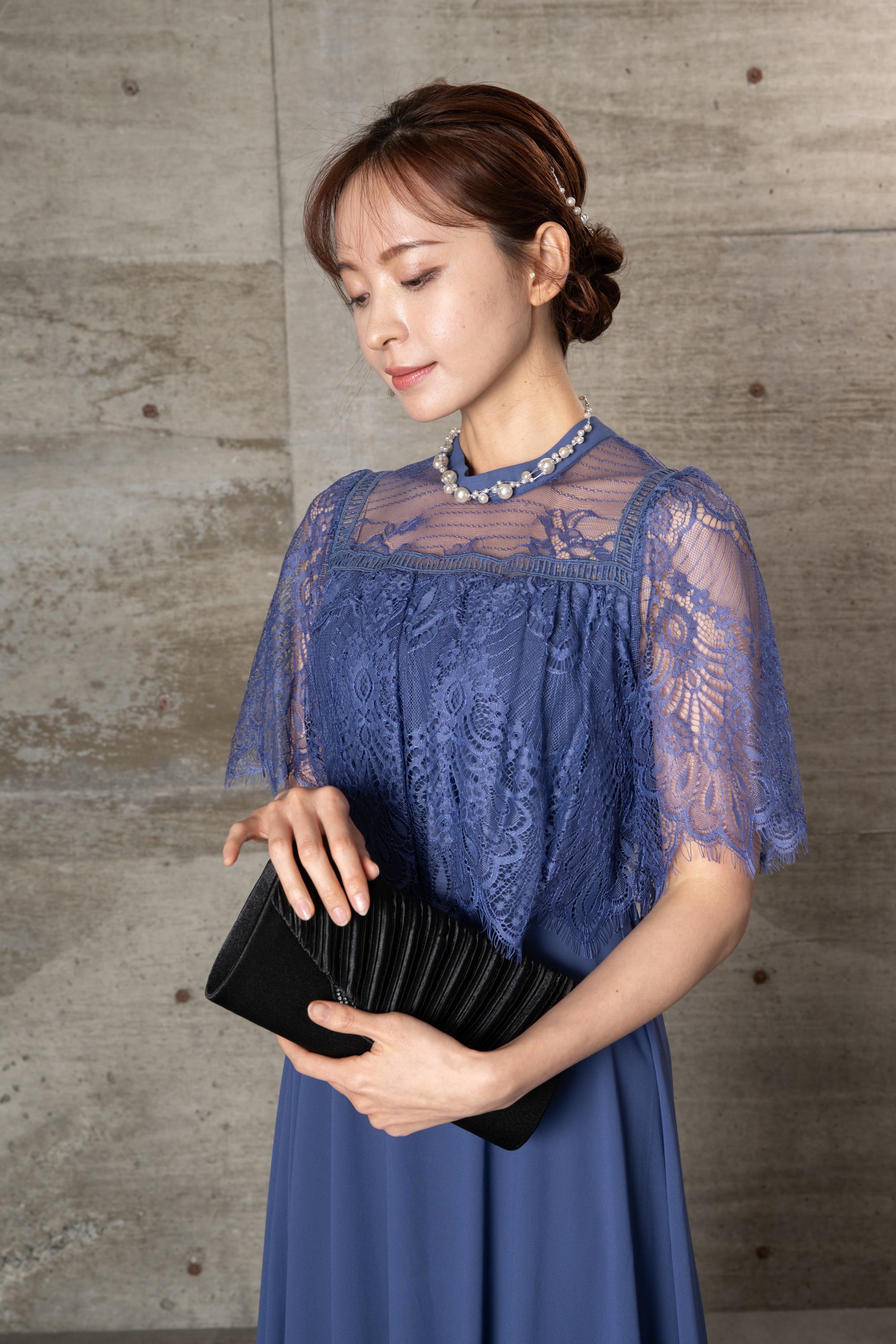 [レンタル] BELINDA DE CAPRIS スタンドカラーフレアドレスの宅配レンタル - 16